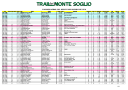 CLASSIFICA TRAIL DEL MONTE SOGLIO GIR CURT 2014