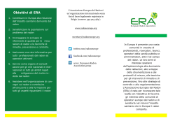 Obiettivi di ERA - European Radon Association