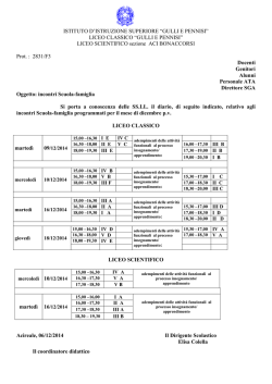 incontro scuola - famiglia dicembre