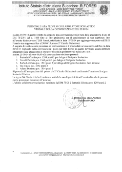 PERSONALE ATA PROFILO COLLABORATORE SCOLASTICO