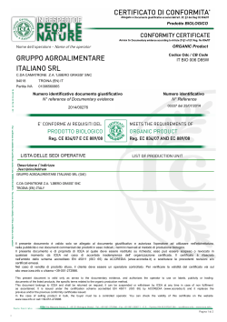 Certificazioni - Gruppo Agroalimentare Italiano