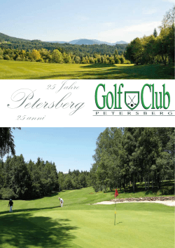 25 Jahre 25 anni - Golf Club Petersberg
