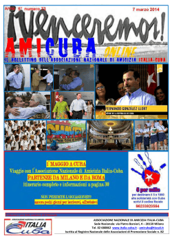 7 marzo 2014 - Associazione di amicizia Italia-Cuba