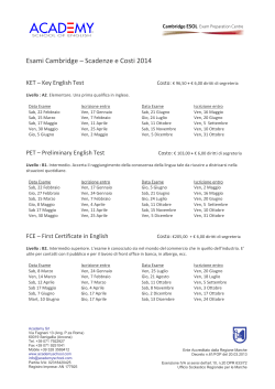 Cambridge Dates 2014 - Academy of English