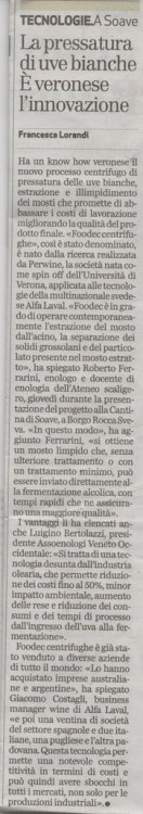 La pressatura di uve bianche