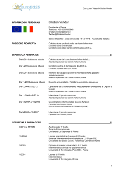 iC Curriculum Vitae C - Sapienza