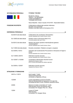 iC Curriculum Vitae C - Sapienza