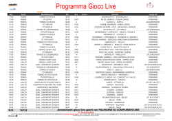 PROGRAMMA GIOCO LIVE