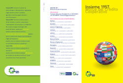 Insiemel957 promuove le attivit&agrave; nei settori del