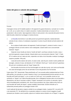 Inizio del gioco e calcolo del punteggio