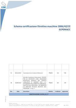 Schema certificazione Direttiva macchine 2006/42/CE