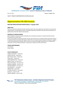 Progetto Rappresentative FIN CREM