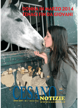 DONNA IN MARZO 2014 TENACI FIN DA GIOVANI