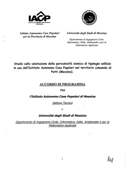 Istituto Autonomo Case Popolari Universit&agrave; degli