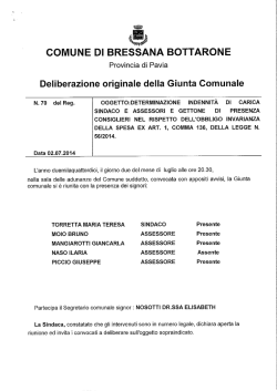 delib.g.c.n. 70 del 02.07.2014 determinazione indennità di carica