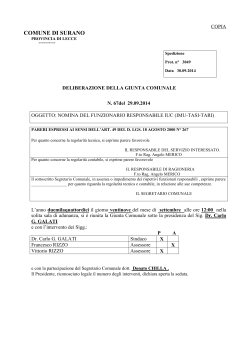 G.C. N. 67-2014 NOMINA FUNZIONARIO IUC