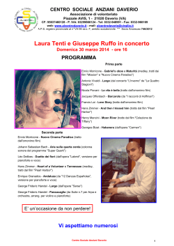 Laura Tenti e Giuseppe Ruffo in concerto