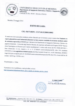 aggiudicazione definitiva - Università degli Studi di Messina
