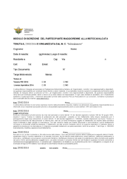 Scarica modulo di iscrizione per maggiorenni
