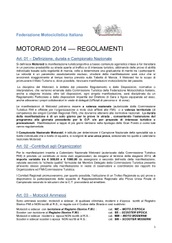 Regolamenti Motoraid - Federazione Motociclistica Italiana