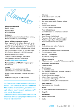 IL NODO - NOVEMBRE 2014 INTERNO
