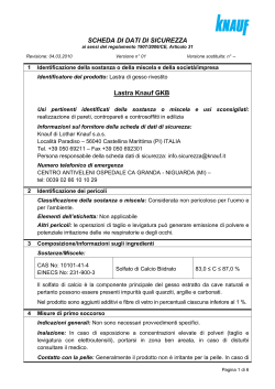 SCHEDA DI DATI DI SICUREZZA Lastra Knauf GKB