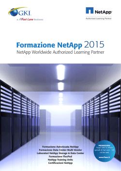 Formazione NetApp 2015