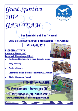 Grest Sportivo 2014 GAM TEAM