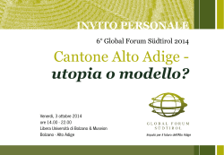 Cantone Alto Adige - utopia o modello?