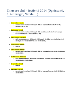 GetFIT Club CHIUSURE festività - FINE 2014 / INIZIO 2015 . Clicca