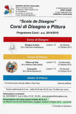 corsi disegno e pittura - Circolo Auser di Thiene