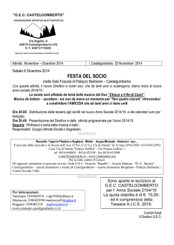 il comunicato gec - Comune di Castelgomberto