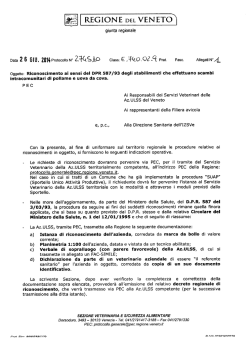 riconoscimento ai sensi del DPR 587/93 degli stabilimenti che