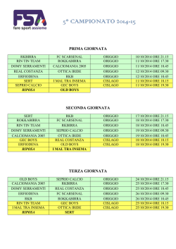Calendario di andata