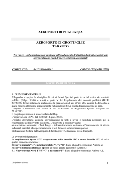 Disciplinare di gara - Aeroporti di Puglia