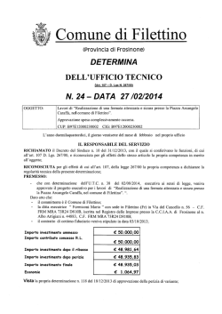DETERMINA UTC N.24 - Comune di Filettino