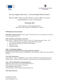 Programma - Università degli Studi di Genova