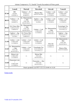 Istituto Comprensivo "G. Zanella" Scuola Secondaria di Primo grado