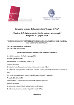 Il valore delle Autonomie