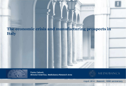 Fulvio Coltorti, “The economic crisis and manufacturing prospects in