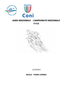 GARA REGIONALE - CAMPIONATO REGIONALE F.V.G.