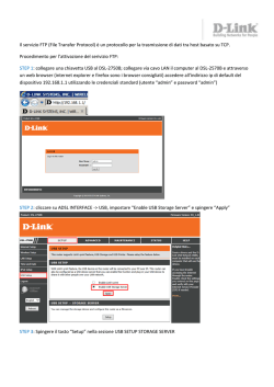 Il servizio FTP (File Transfer Protocol) &egrave; un protocollo per la - D-Link