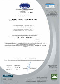 ISO 14001 - Mangiavacchi Pedercini