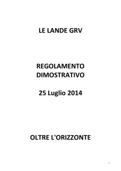 Regolamento per Dimostrativi