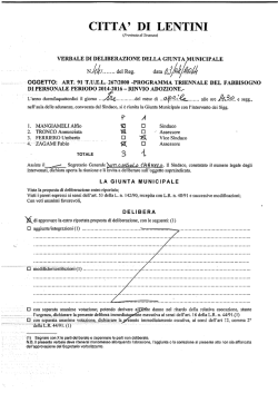 programma triennale del fabbisogno di personale periodo 2014
