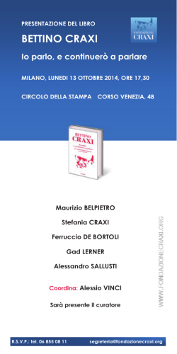 Milano - Presentazione del libro
