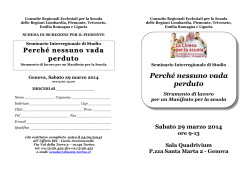 Seminario Regionale 29 marzo 2014 - Genova
