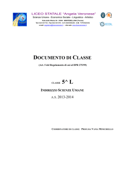 DOCUMENTO DI CLASSE