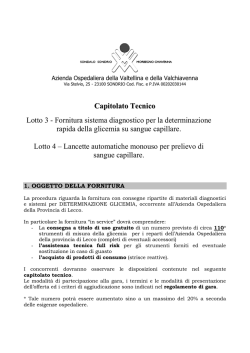 Capitolato Tecnico Lotto 3 - Azienda Ospedaliera della Valtellina e