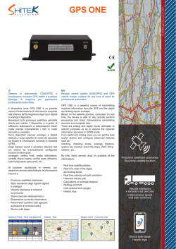 GPS ONE scheda tecnica